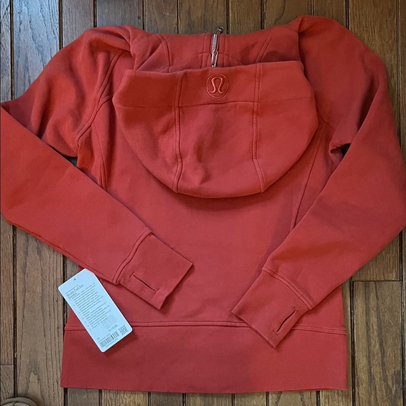 Lululemon NWT Scuba Full Zip Hoodie Red Rock Size 10 - Picture 5 of 5